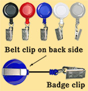 Name Badge Reels With Metal Badge Clips RT-02/Per-Piece